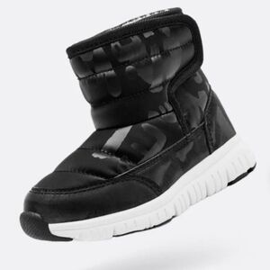 New! Hobibear toddler black snow boots for boys girls winter warm outdoor 8.5